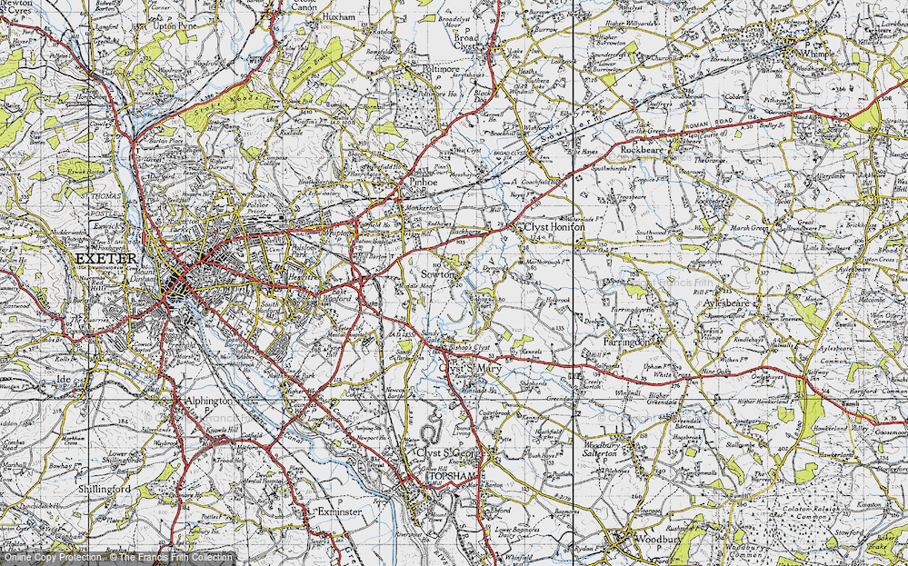 Old Map of Sowton, 1946 in 1946