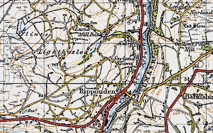 Old map of Soyland Town in 1947