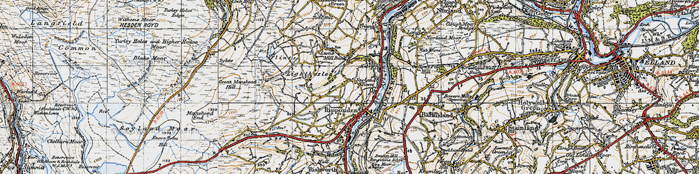 Old map of Soyland Town in 1947