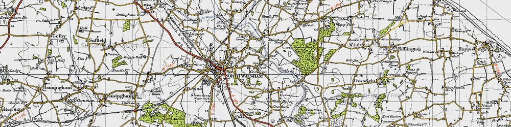 Old map of Spa Common in 1945