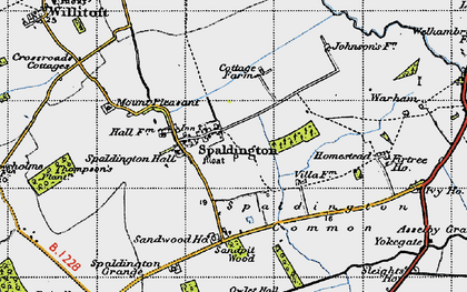 Old map of Spaldington in 1947
