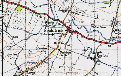 Old map of Spaldwick in 1946