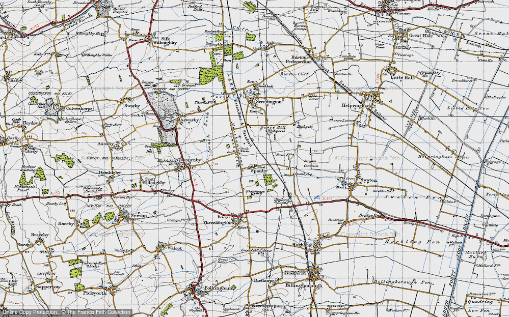 Old Map of Spanby, 1946 in 1946