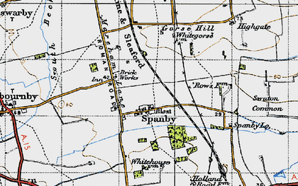 Old map of Spanby in 1946