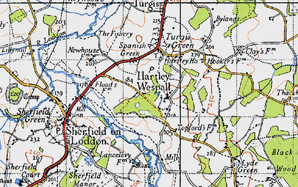 Old map of Spanish Green in 1940