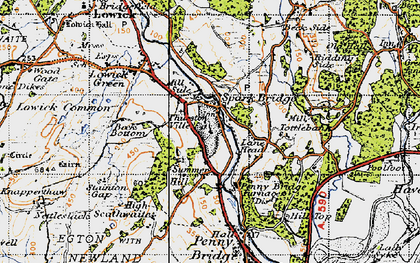 Old map of Spark Bridge in 1947