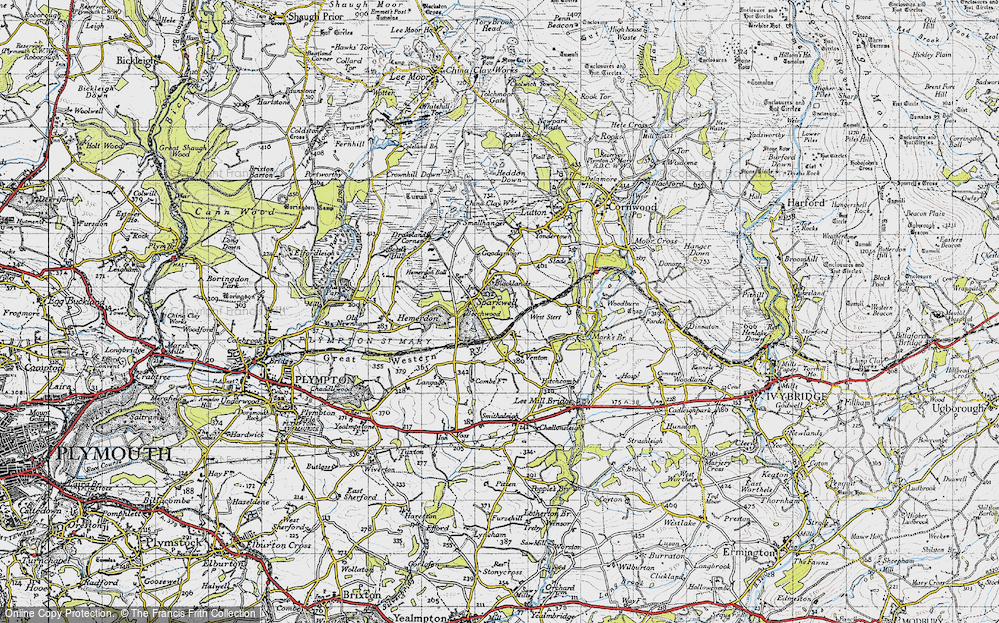 Old Map of Sparkwell, 1946 in 1946