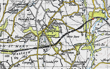 Old map of Dartmoor Zoological Park in 1946