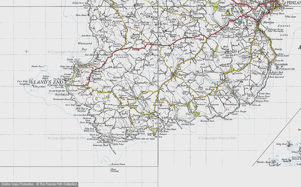 Old Map of Sparnon, 1946 in 1946