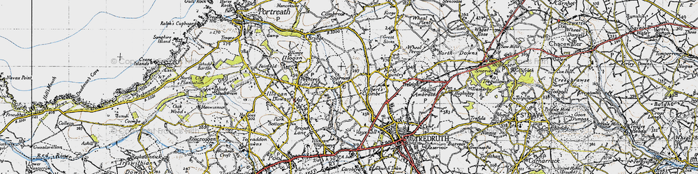 Old map of Sparnon Gate in 1946