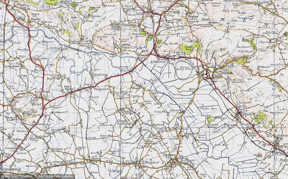 Old Map of Sparrow Hill, 1946 in 1946