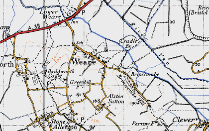 Old map of Sparrow Hill in 1946
