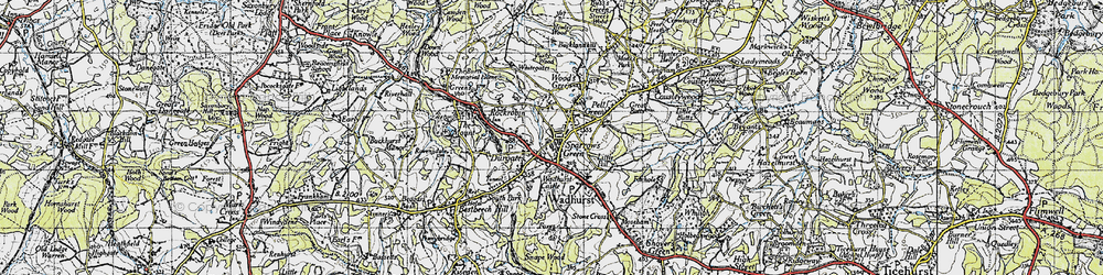 Old map of Sparrow's Green in 1940
