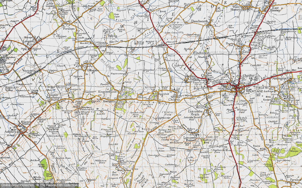 Old Map of Sparsholt, 1947 in 1947