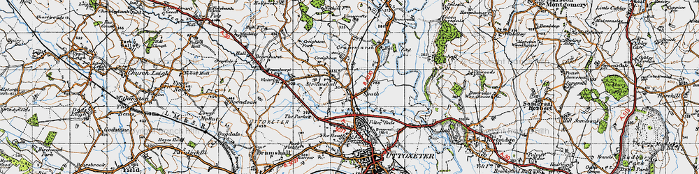Old map of Spath in 1946