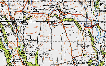 Old map of Spaunton in 1947