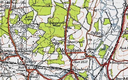 Old map of Spearywell in 1945