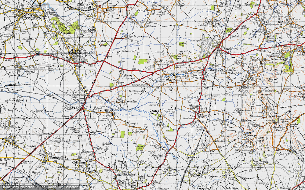 Old Map of Speckington, 1945 in 1945