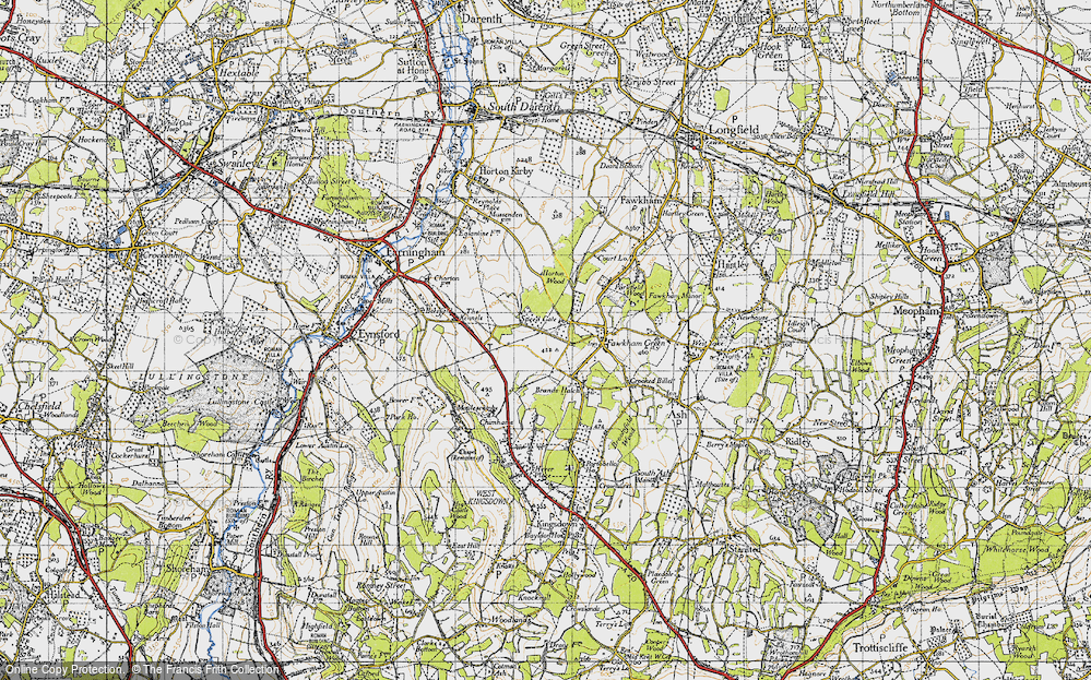 Old Map of Speed Gate, 1946 in 1946