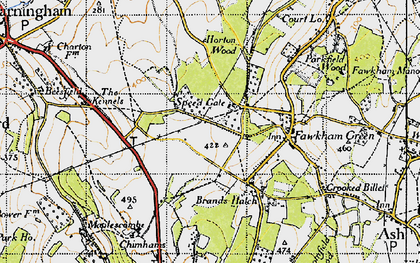 Old map of Speed Gate in 1946