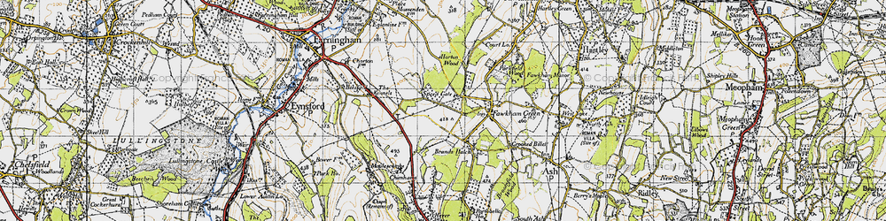 Old map of Speed Gate in 1946