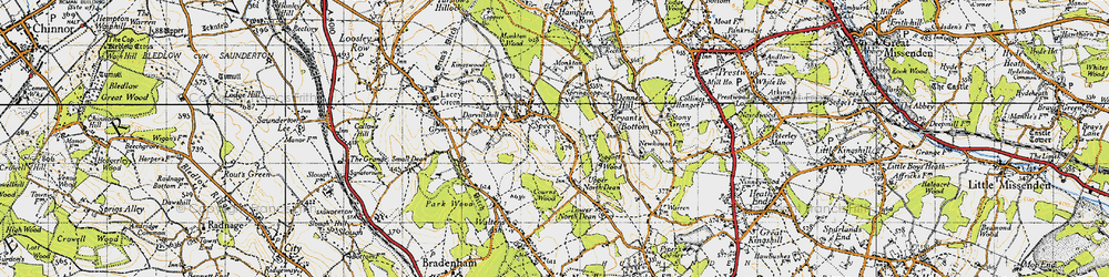 Old map of Speen in 1947