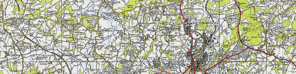 Old map of Speldhurst in 1946