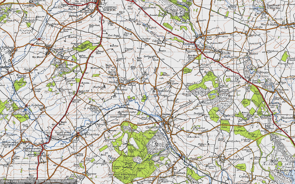 Old Map of Spelsbury, 1946 in 1946