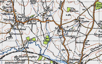 Old map of Spelsbury in 1946