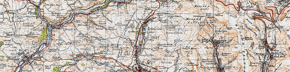 Old map of Spelter in 1947