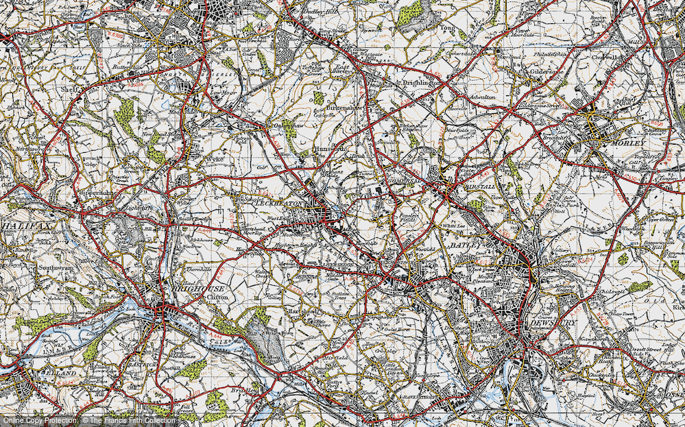 Old Map of Spen, 1947 in 1947