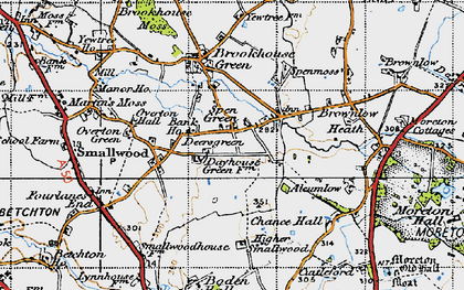Old map of Spen Green in 1947