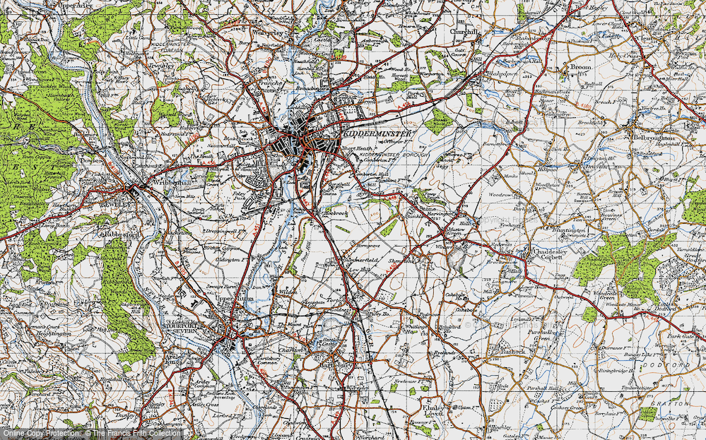 Old Map of Spennells, 1947 in 1947