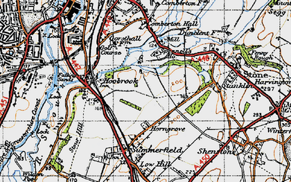 Old map of Spennells in 1947