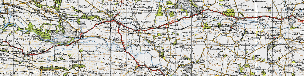 Old map of Brookside in 1947