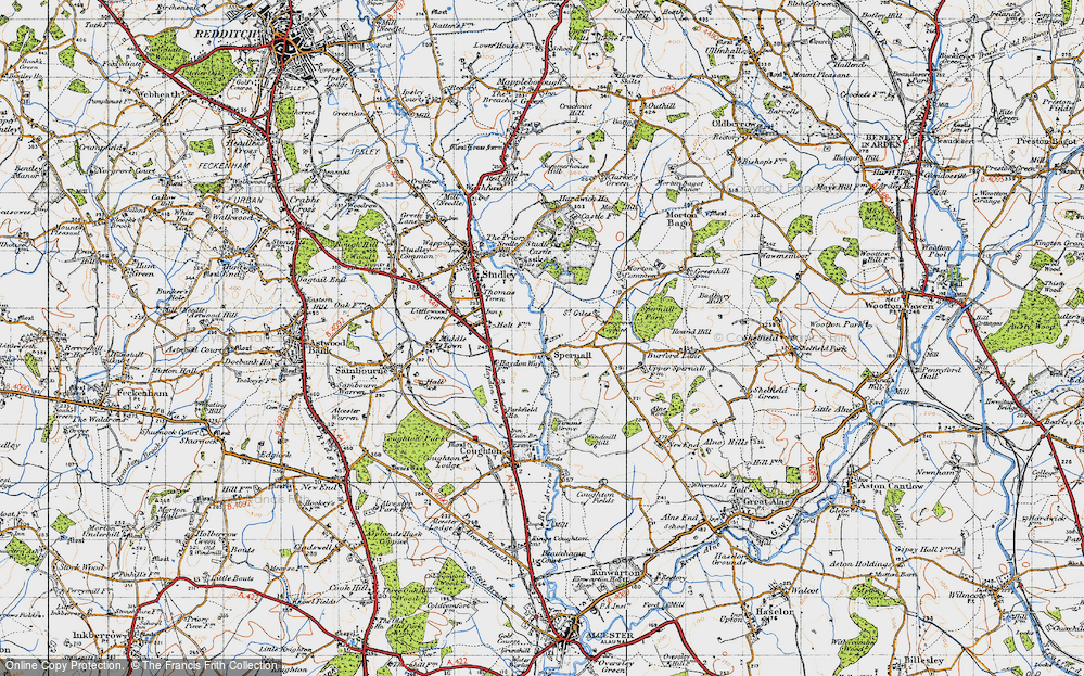 Old Map of Spernall, 1947 in 1947