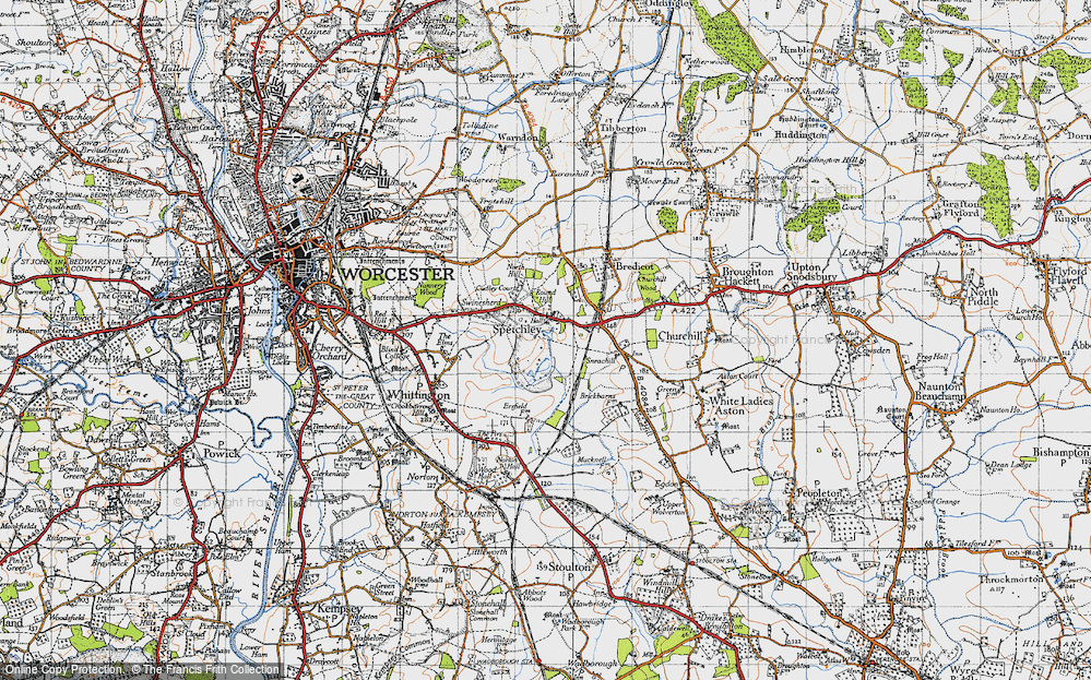 Old Map of Spetchley, 1946 in 1946