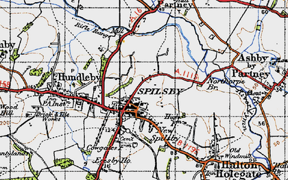 Old map of Spilsby in 1946