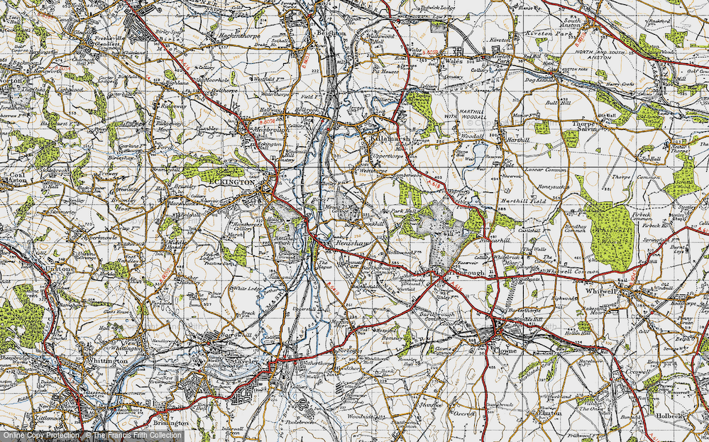 Old Map of Spinkhill, 1947 in 1947