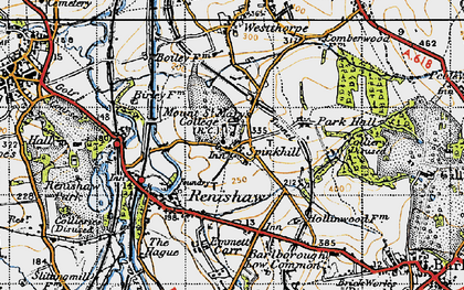 Old map of Spinkhill in 1947