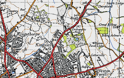 Old map of Spinney Hill in 1946