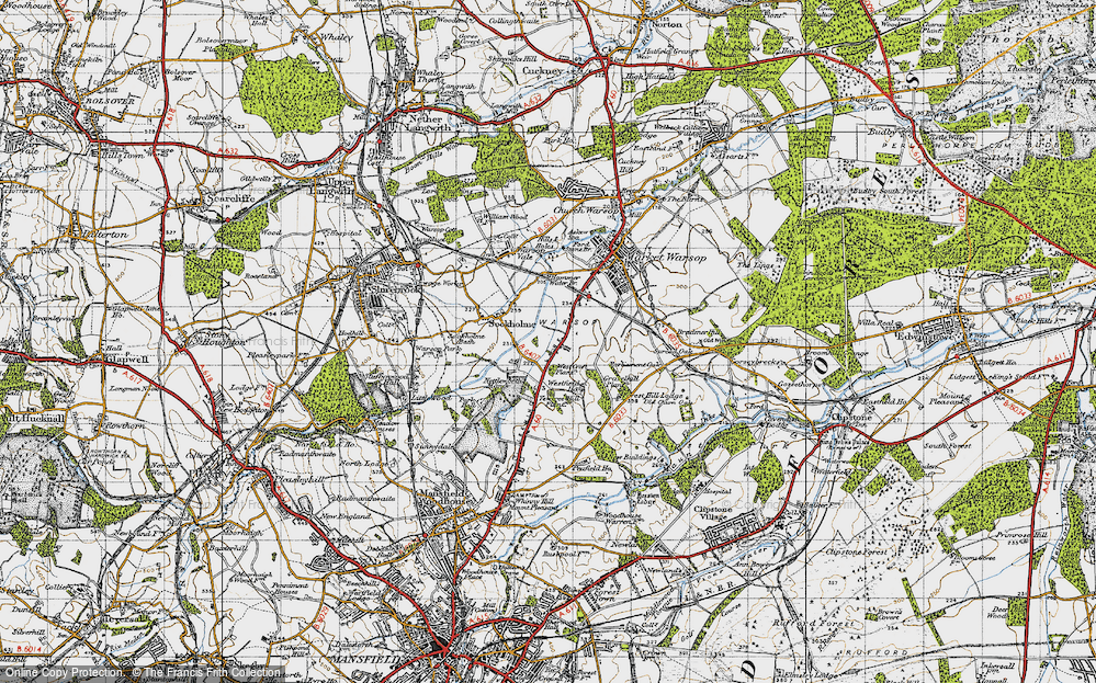 Old Map of Spion Kop, 1947 in 1947