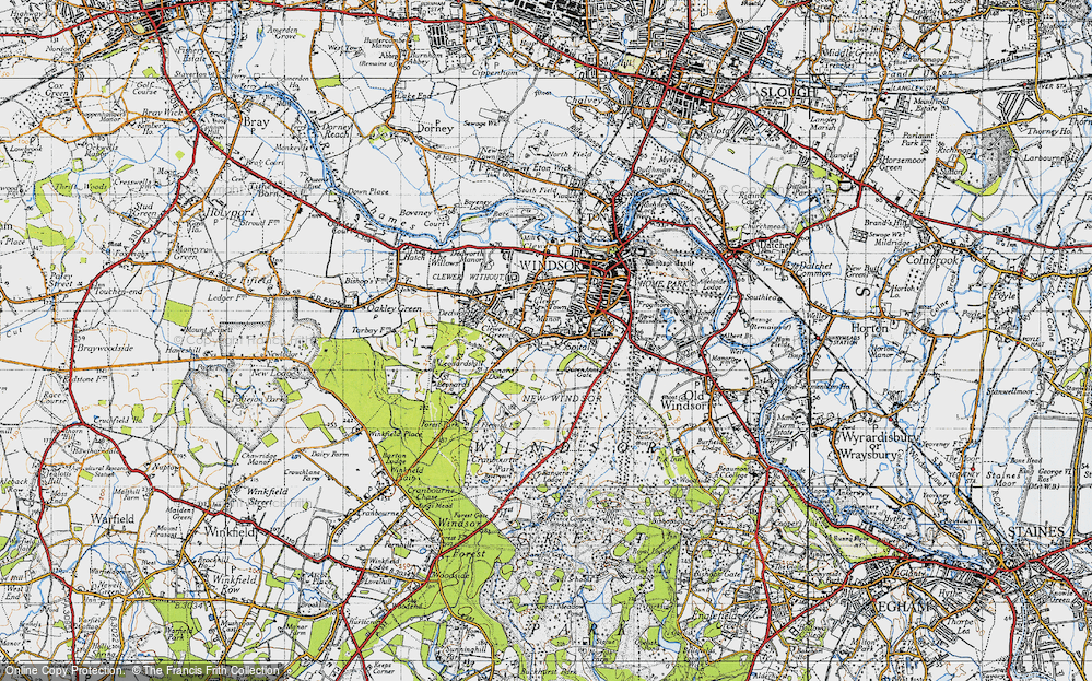 Old Map of Spital, 1945 in 1945