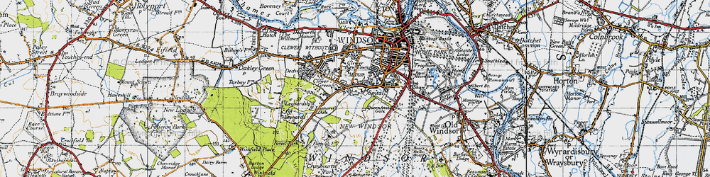 Old map of Spital in 1945