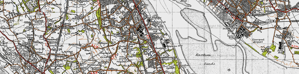 Old map of Spital in 1947