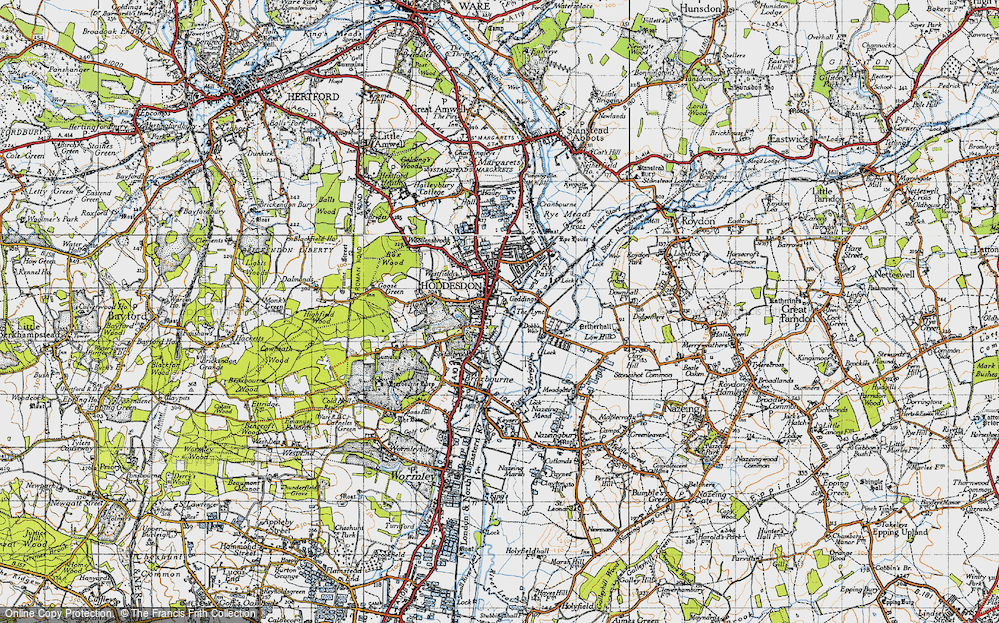 Old Map of Spitalbrook, 1946 in 1946