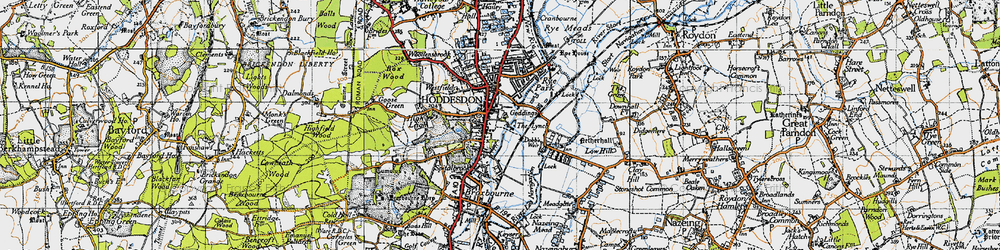 Old map of Spitalbrook in 1946