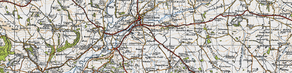 Old map of Spitalhill in 1946