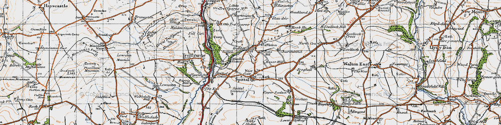 Old map of Spittal in 1946