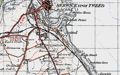 Old map of Bear's Head in 1947